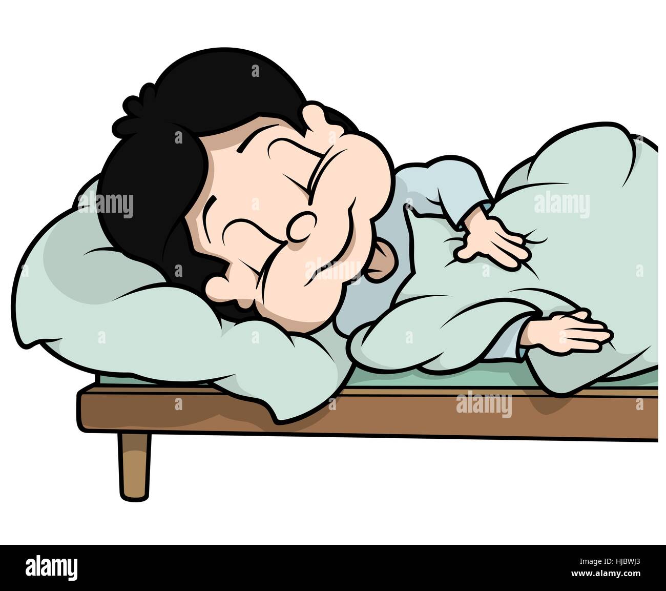 Sleeping boy painting Stock Vector Images - Alamy