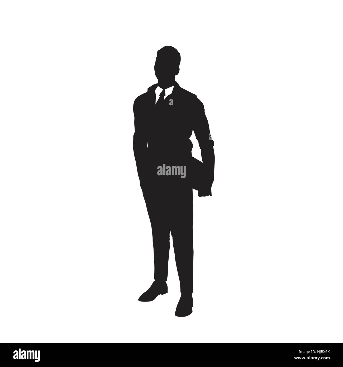 Business man black silhouette hi-res stock photography and images - Alamy