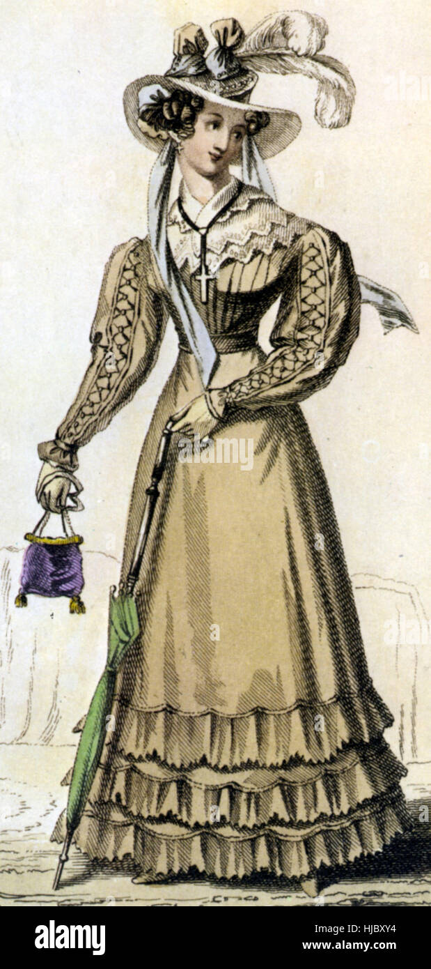 WOMEN'S FASHION about 1845 Stock Photo