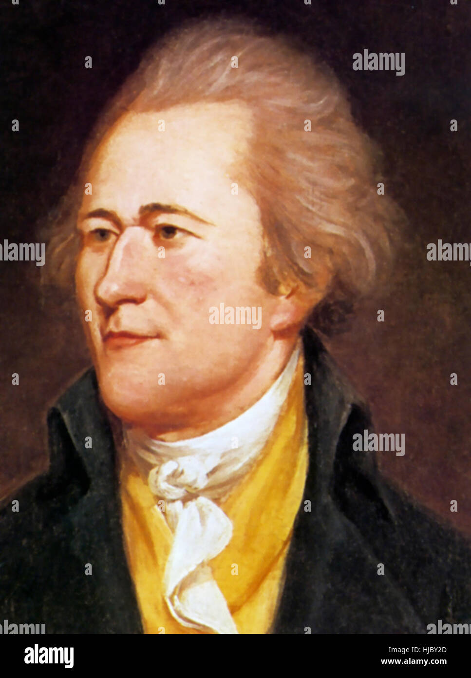 ALEXANDER HAMILTON (1755 ? - 1804) one of the Founding Fathers of the United States Stock Photo