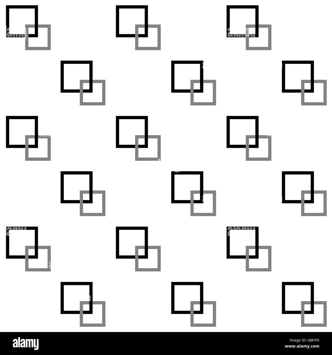 Simple overlapping squares pattern on white - seamless, repeating, tile ...
