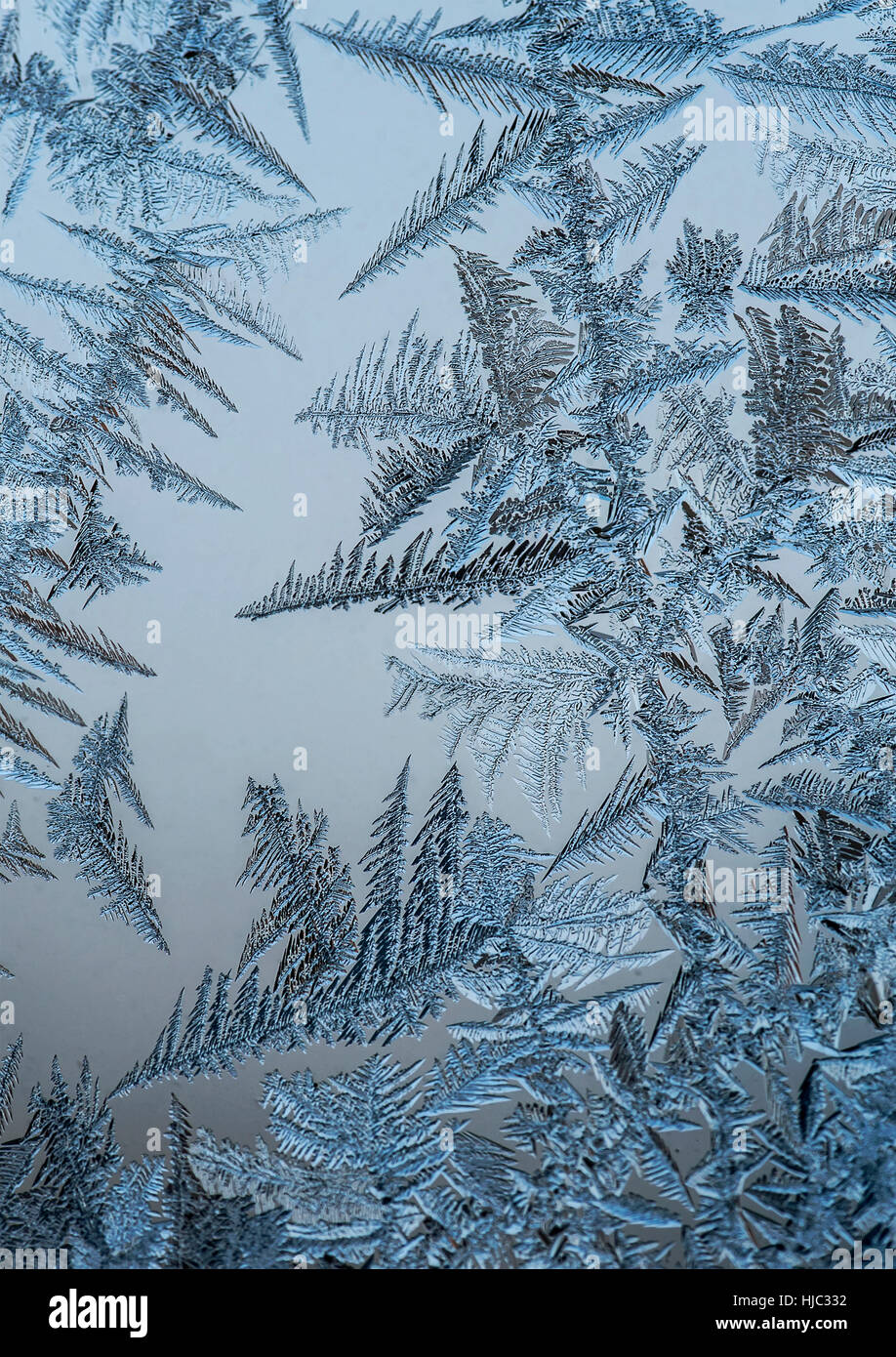 Small frozen ice crystals close up. Stock Photo