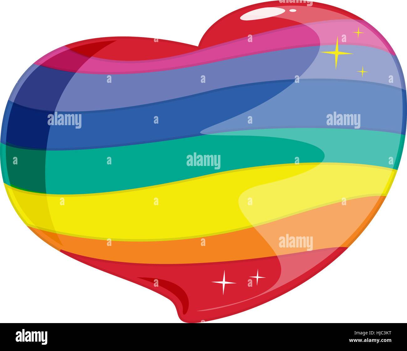 illustration of coloured heart on white Stock Photo - Alamy