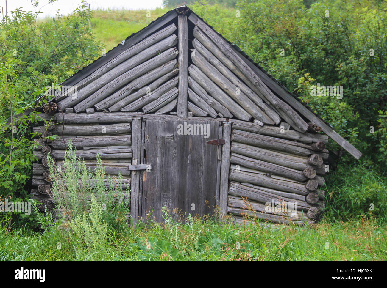 This is a photo of an out building on a farm in Saskatchewan. Stock Photo