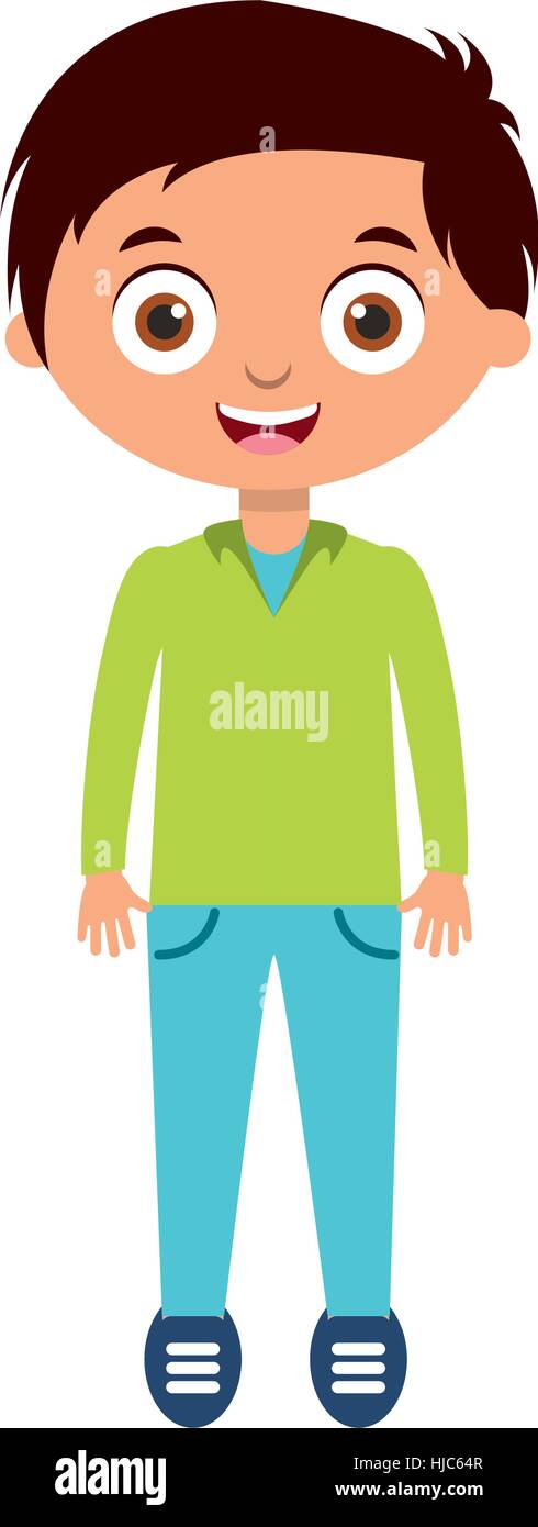 cute little boy character vector illustration design Stock Vector Image ...