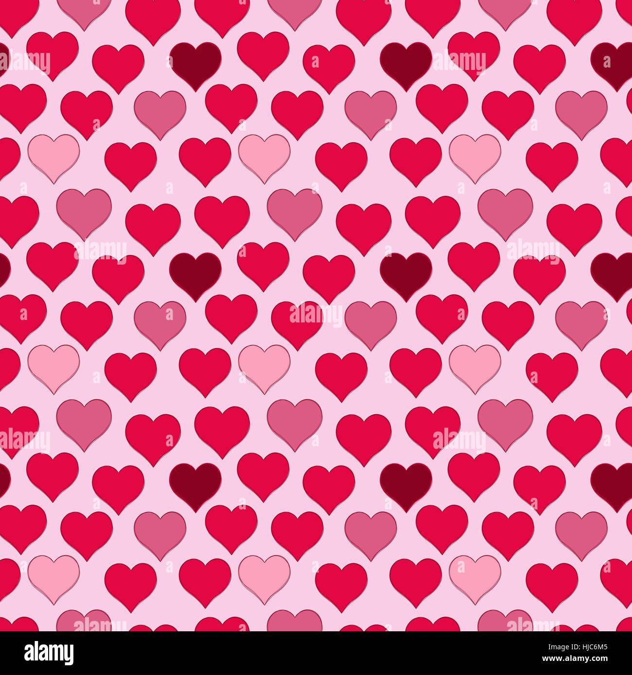 seamless pattern of red hearts, valentines day on a background Stock ...