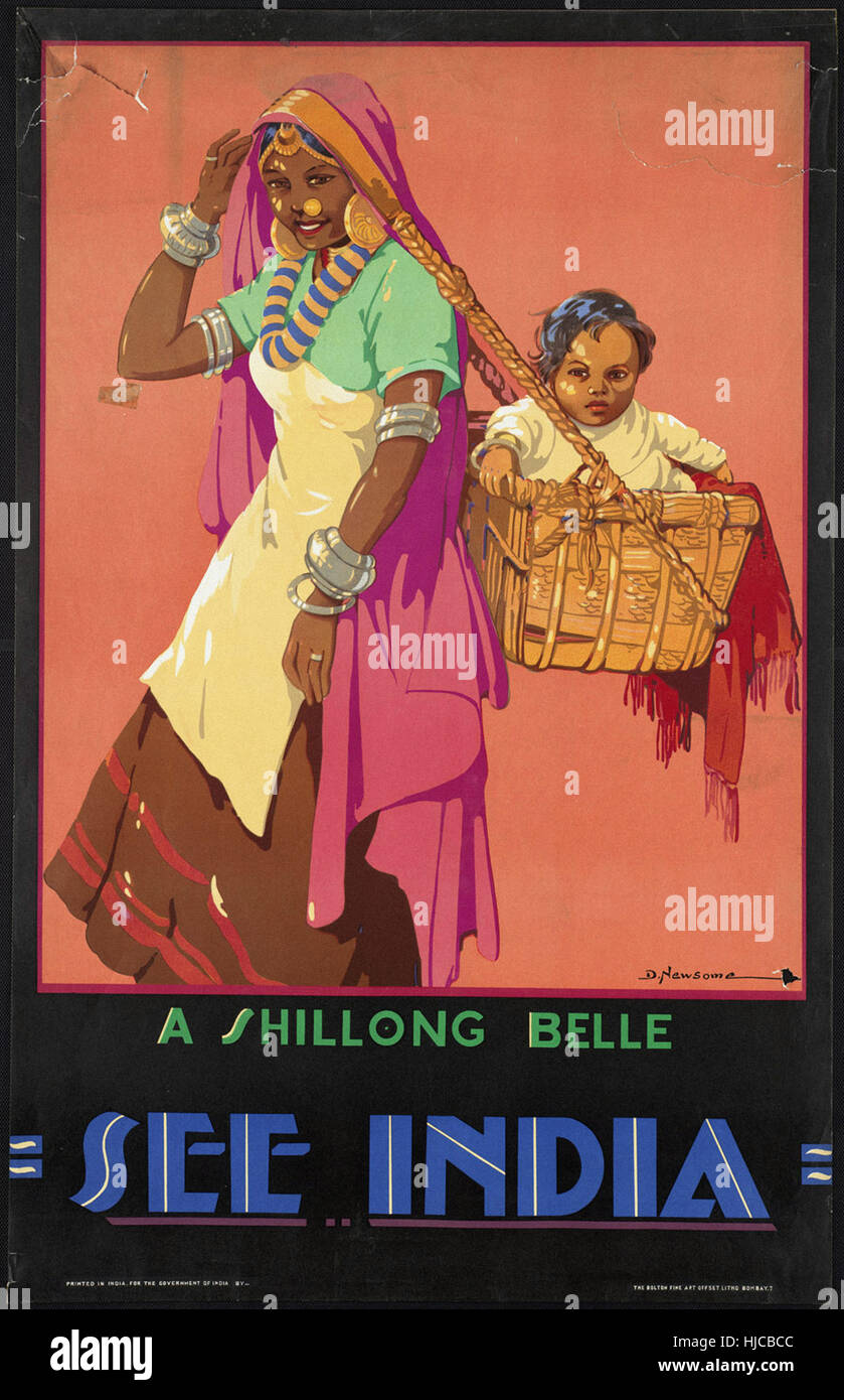 India vintage poster hi-res stock photography and images - Alamy