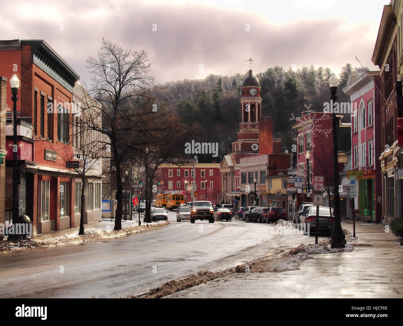 Saranac Lake , New York, USA. January 19, 2017. The beautiful small