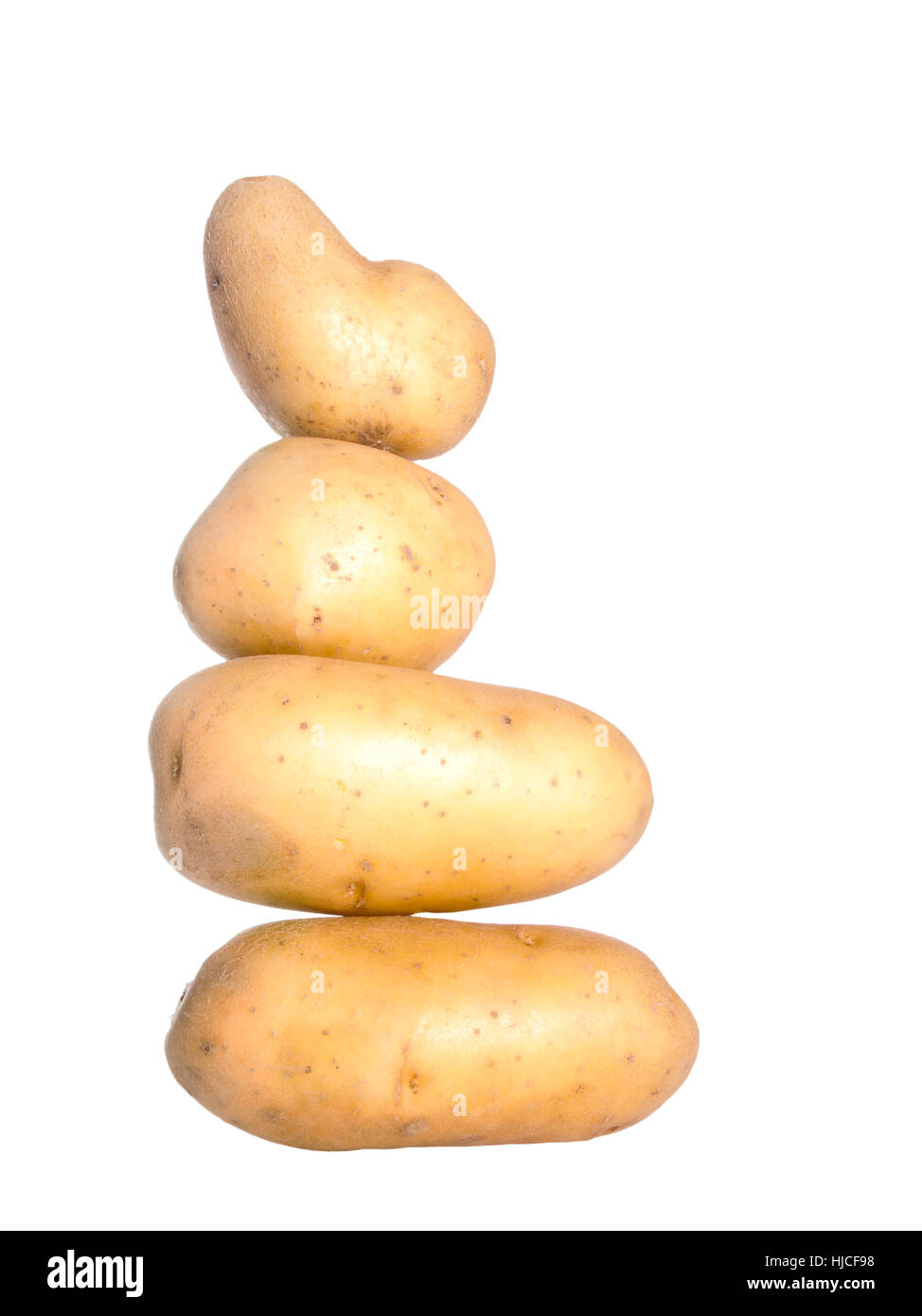 Zen style potatoes, balanced diet pun. Baking, cooking etc. Stock Photo