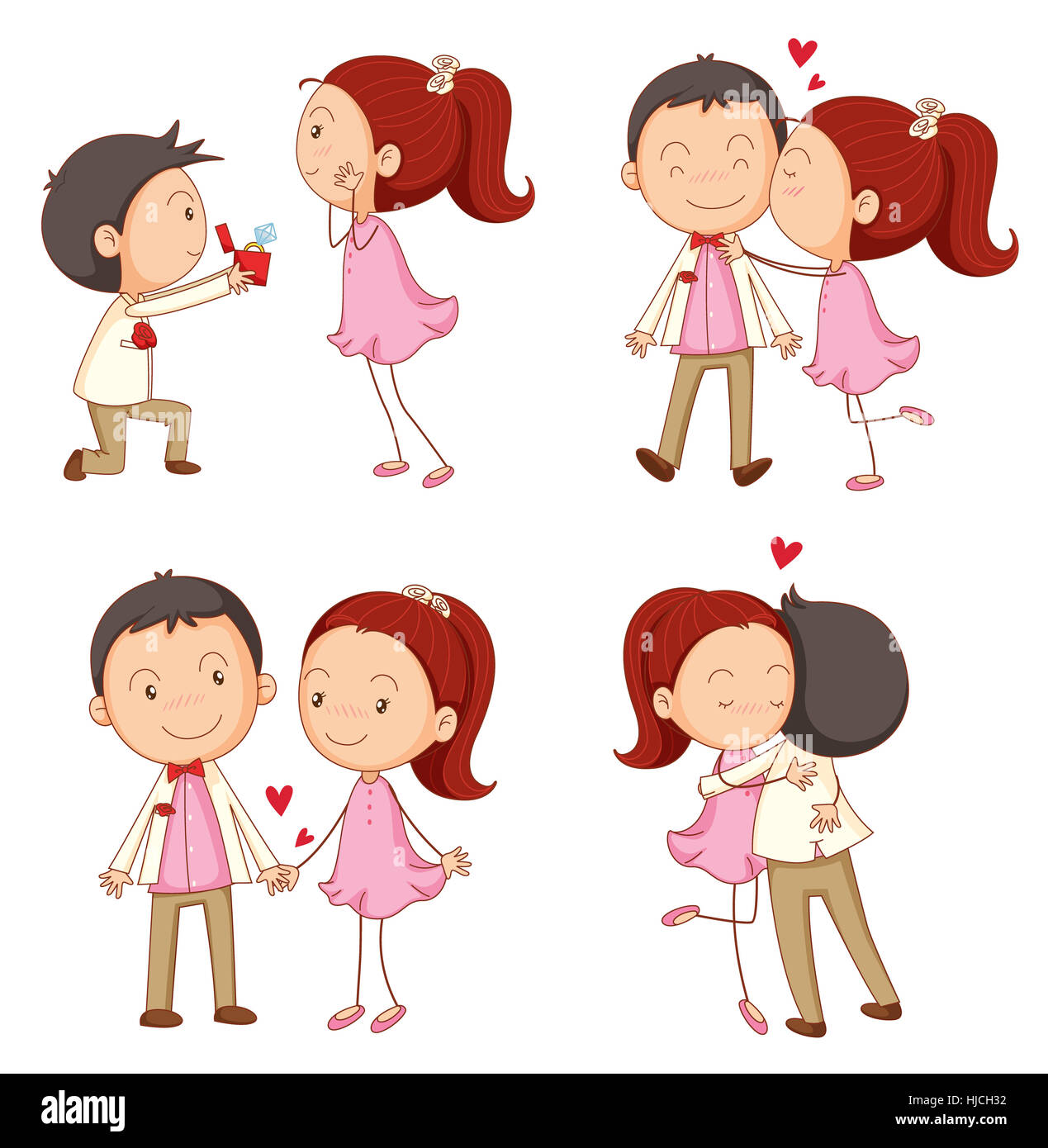 Boy proposing girl Cut Out Stock Images & Pictures - Alamy