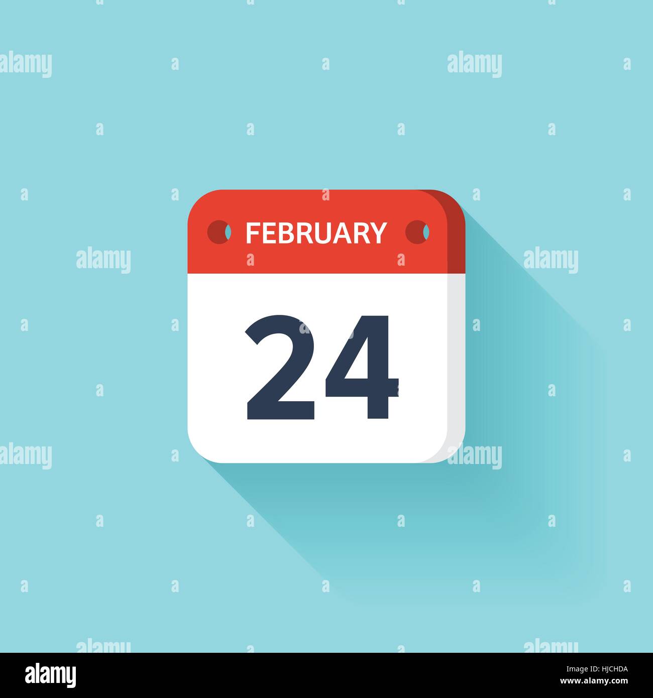 February 24. Isometric Calendar Icon With Shadow.Vector Illustration,Flat  Style.Month and  Date.Sunday,Monday,Tuesday,Wednesday,Thursday,Friday,Saturda Stock Vector  Image & Art - Alamy