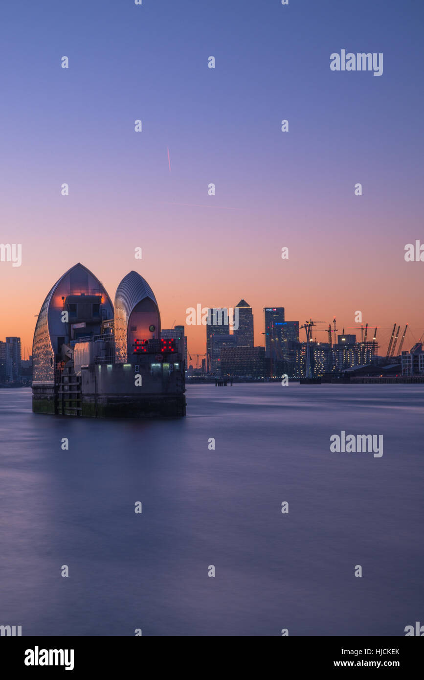 Thames barrier, London Stock Photo