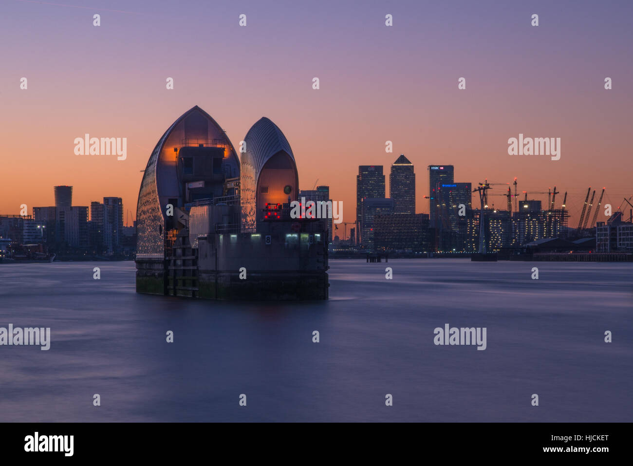 Thames barrier, London Stock Photo
