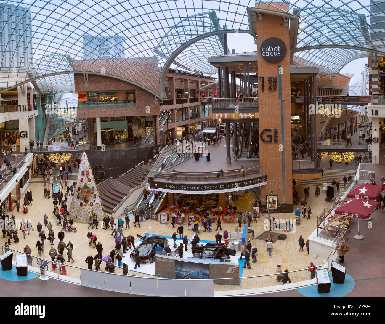 Interior of Cabot Circus Shopping Mall. Bristol West of England UK
