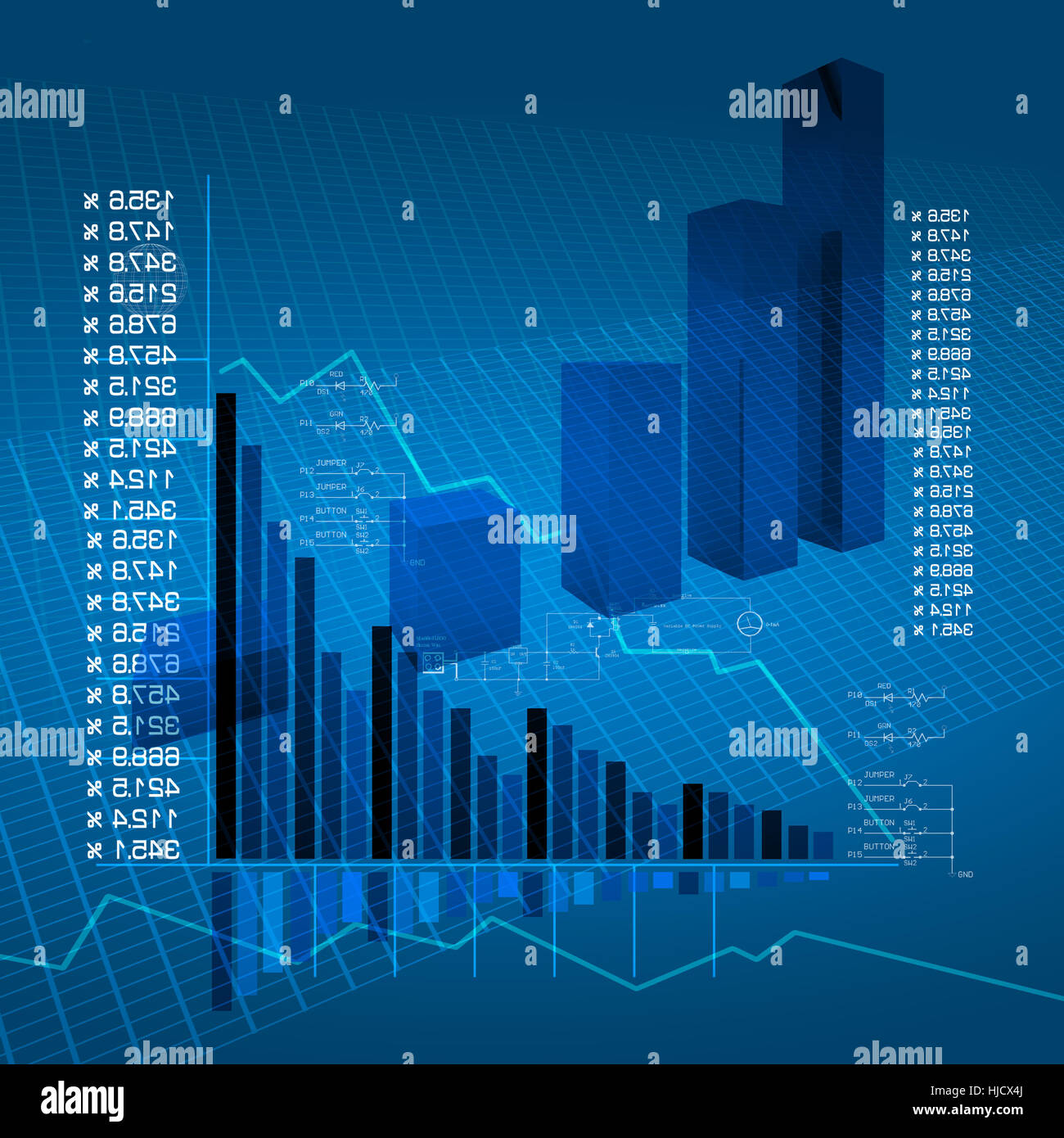 Business financial chart blue growth hi-res stock photography and ...