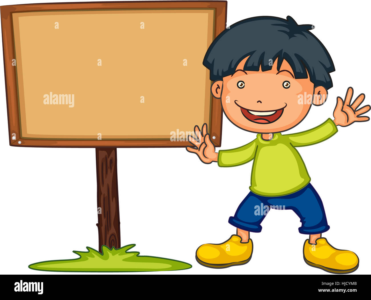 Illustration of a boy on a white background Stock Photo - Alamy