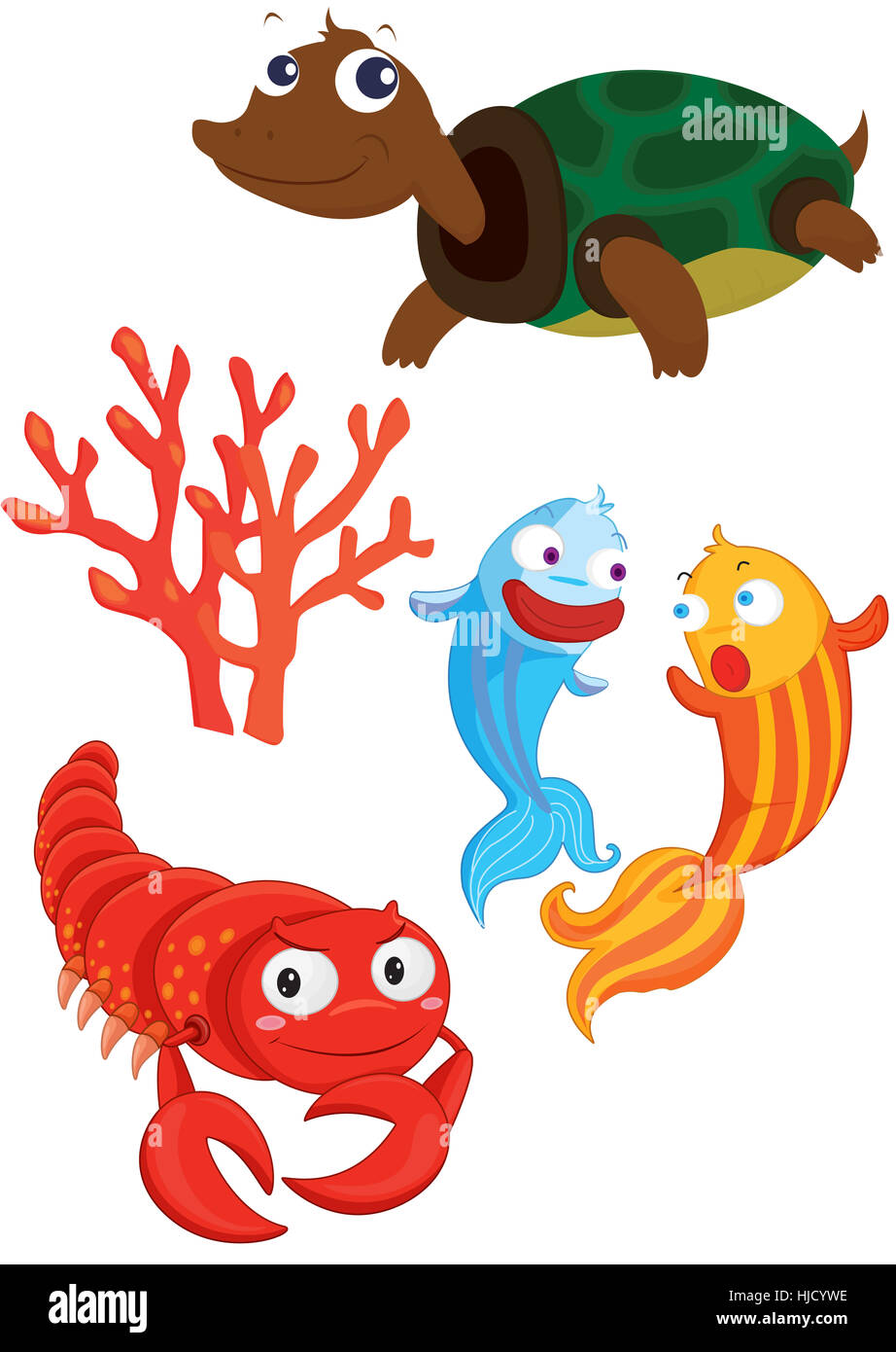 object, art, isolated, colour, graphic, animal, aquarium, fish