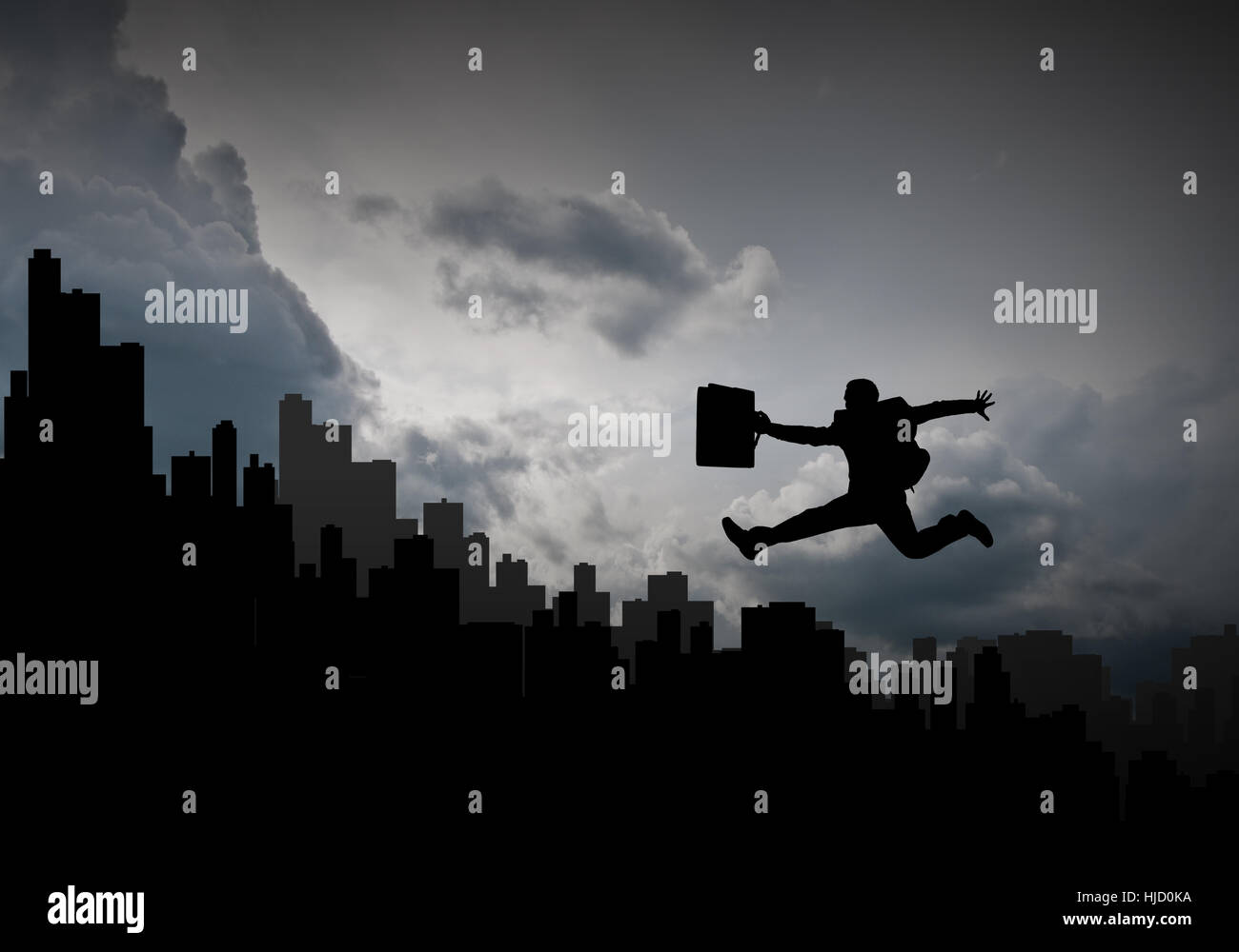 Black silhouette man suit hi-res stock photography and images - Alamy