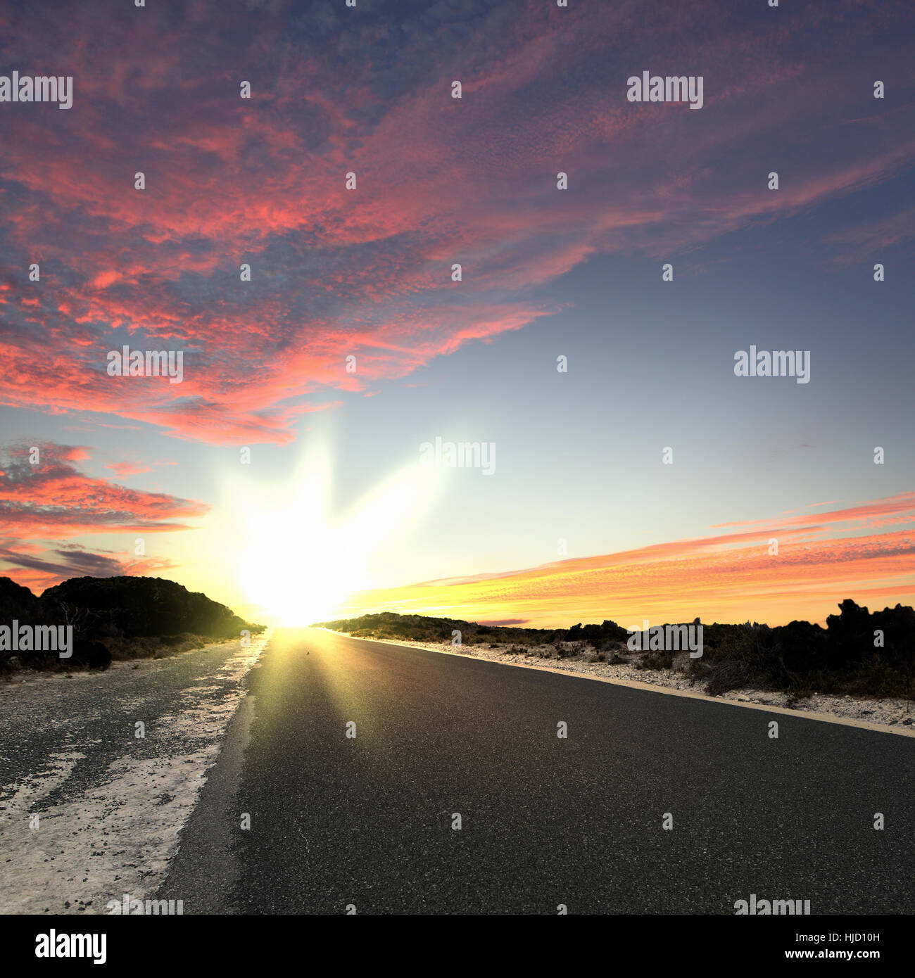 Asphalt road in countryside and cloudy sky Stock Photo - Alamy