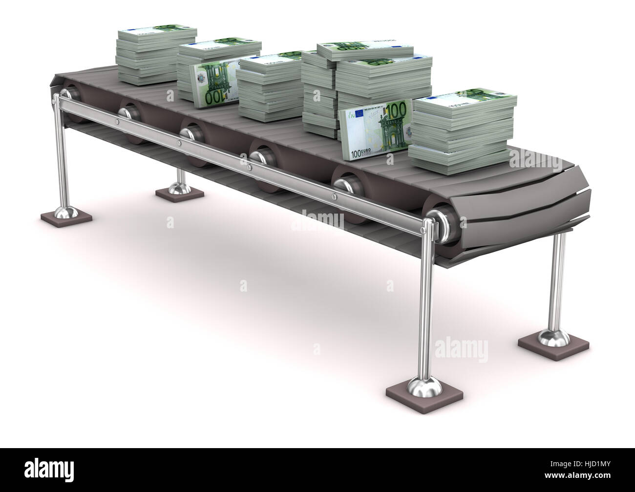 euro, production, belt, conveyor, money, assembly, line, currency, blank, Stock Photo