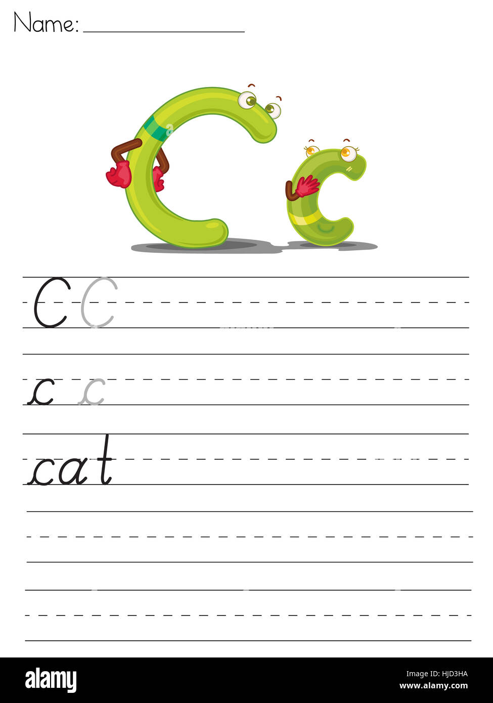 preschool alphabet worksheet high resolution stock photography and
