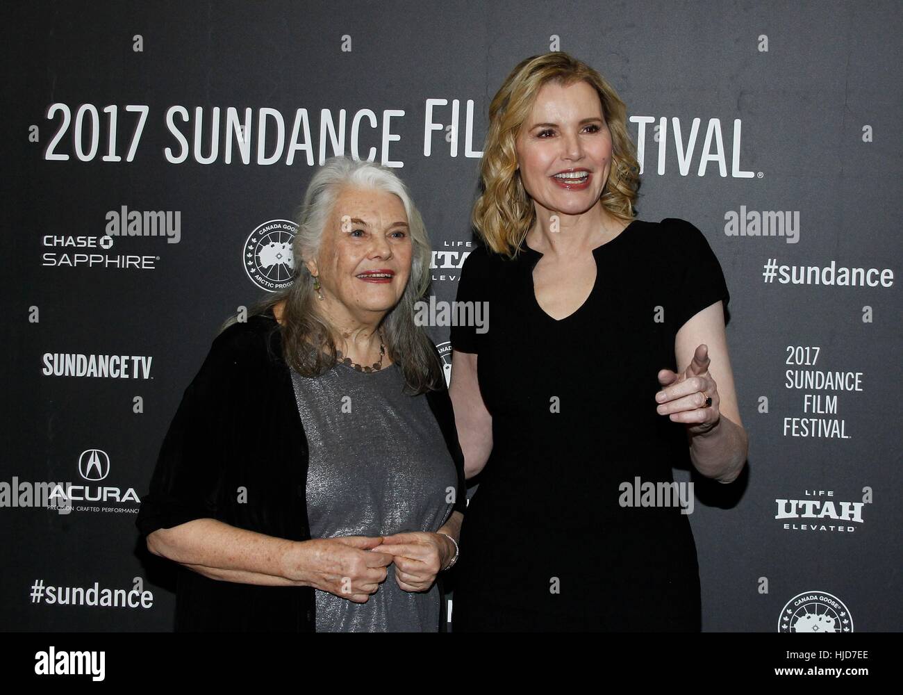 Park City, USA. 23rd Jan, 2017. Lois Smith, Geena Davis at arrivals for 'Marjorie Prime' Premiere during the Sundance Film Festival2017 in Park City, Utah. Credit: James Atoa/Everett Collection/Alamy Live News Stock Photo