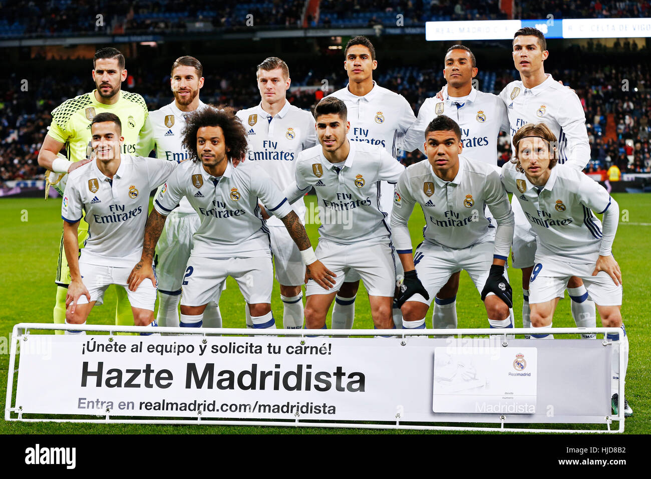 Real Madrid team group line-up (Real), JANUARY 18 2017 - Football ...