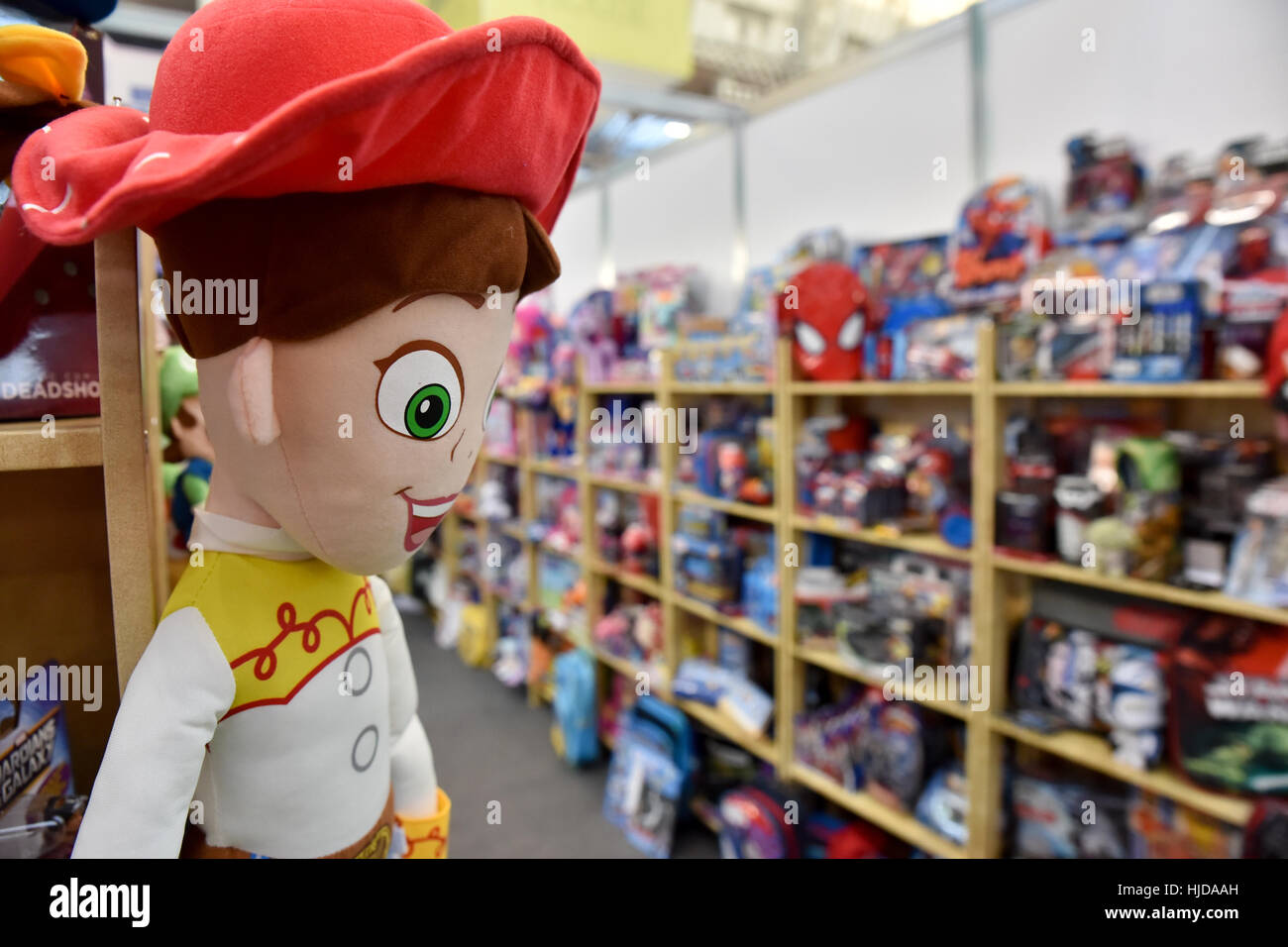 Olympia, London, UK. 24th January 2017. The Toy Fair is the UK's only dedicated toy, game and hobby trade show. Credit: Matthew Chattle/Alamy Live News Stock Photo