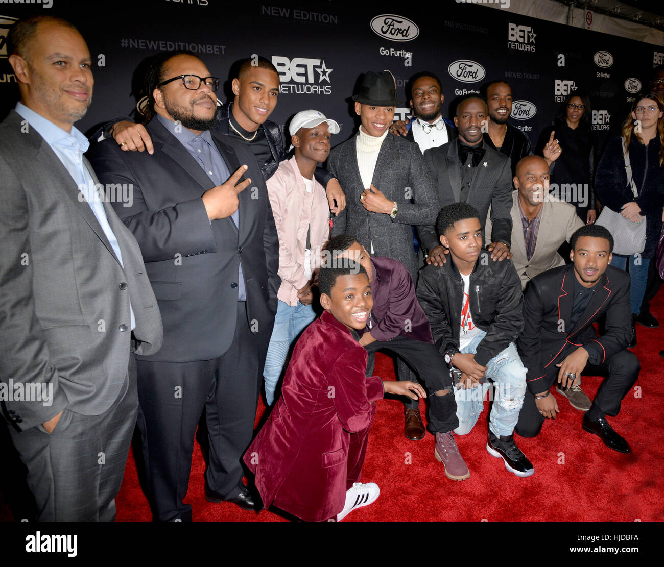 Los Angeles, Ca, USA. 23rd Jan, 2017. The New Edition Story Cast at BET