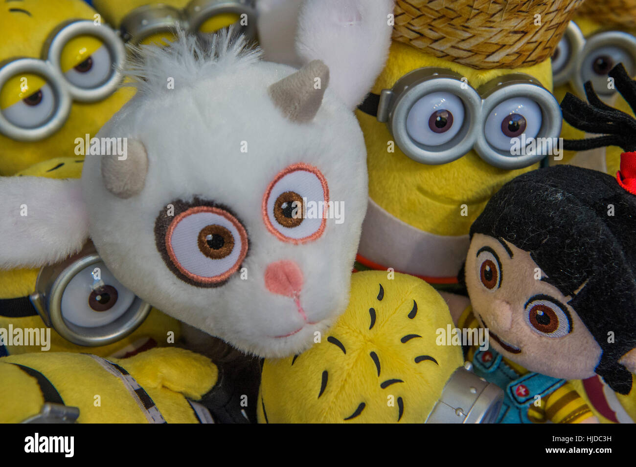 London Uk 24th Jan 17 The New Goat Character And Minions Beach And Prison Characters From Despicable Me 3 On The Posh Paws Stand The London Toy Fair Opens At Olympia London Uk 24th Jan 17 The New Goat Character And Minions Beach And Prison Characters From Despicable Me 3 On The Posh Paws Stand The London Toy Fair Opens At Olympia