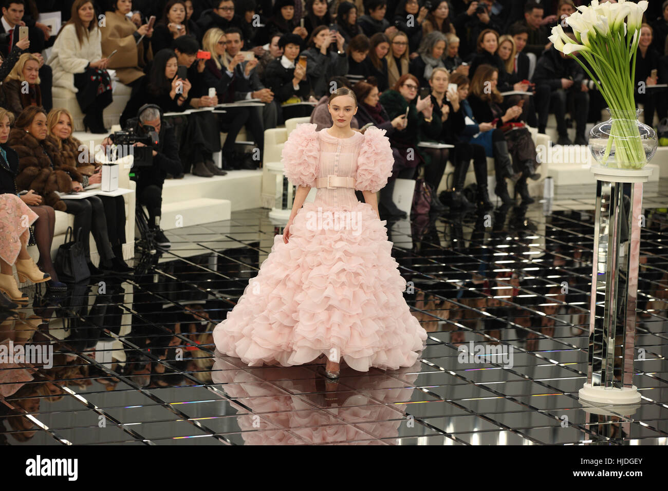Lily-Rose Depp Closed the Chanel Spring 2017 Haute Couture Show in a  Wedding Dress