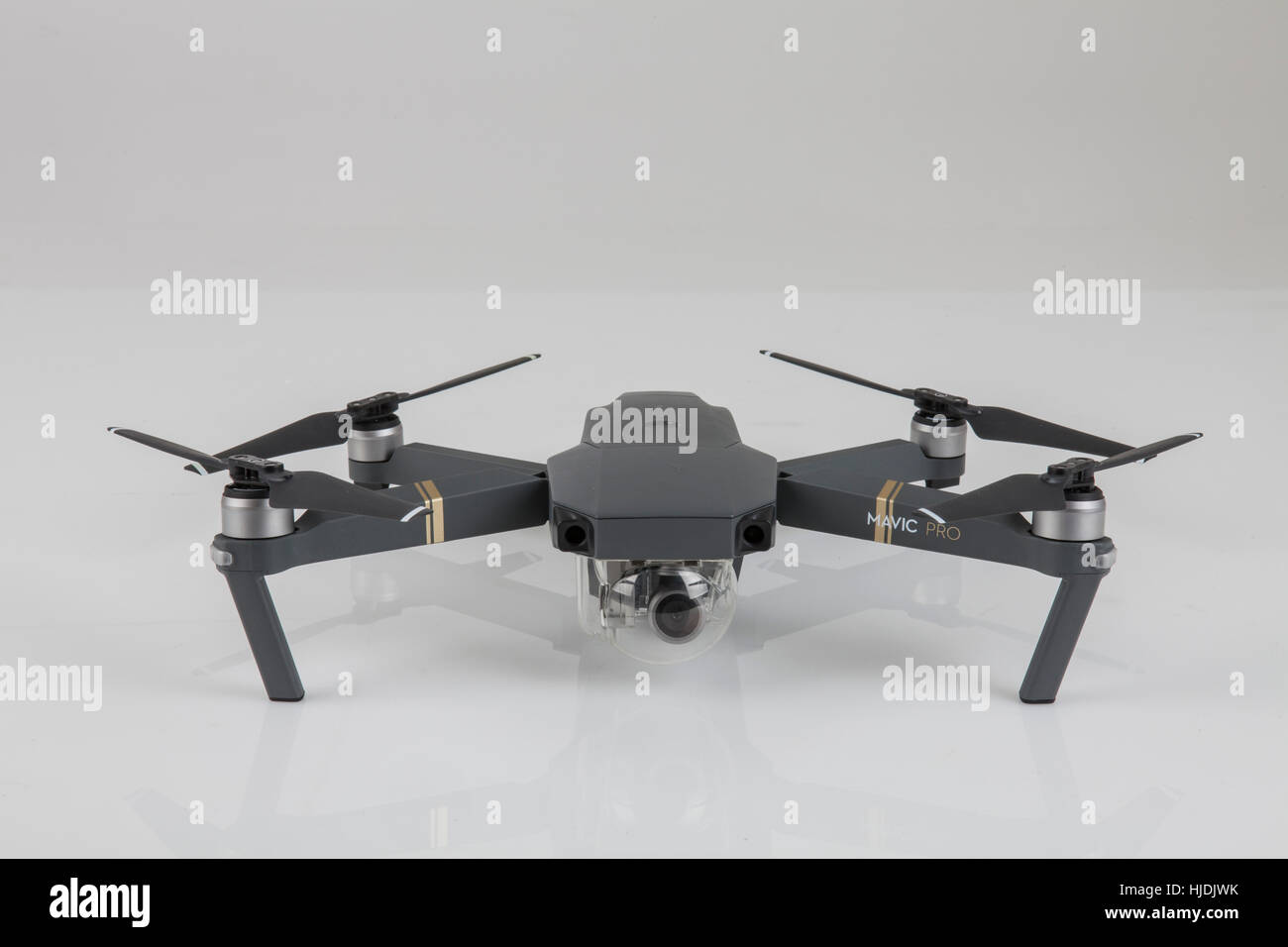 DJI's Mavic Pro Drone photographed in a studio in Central London. Stock Photo