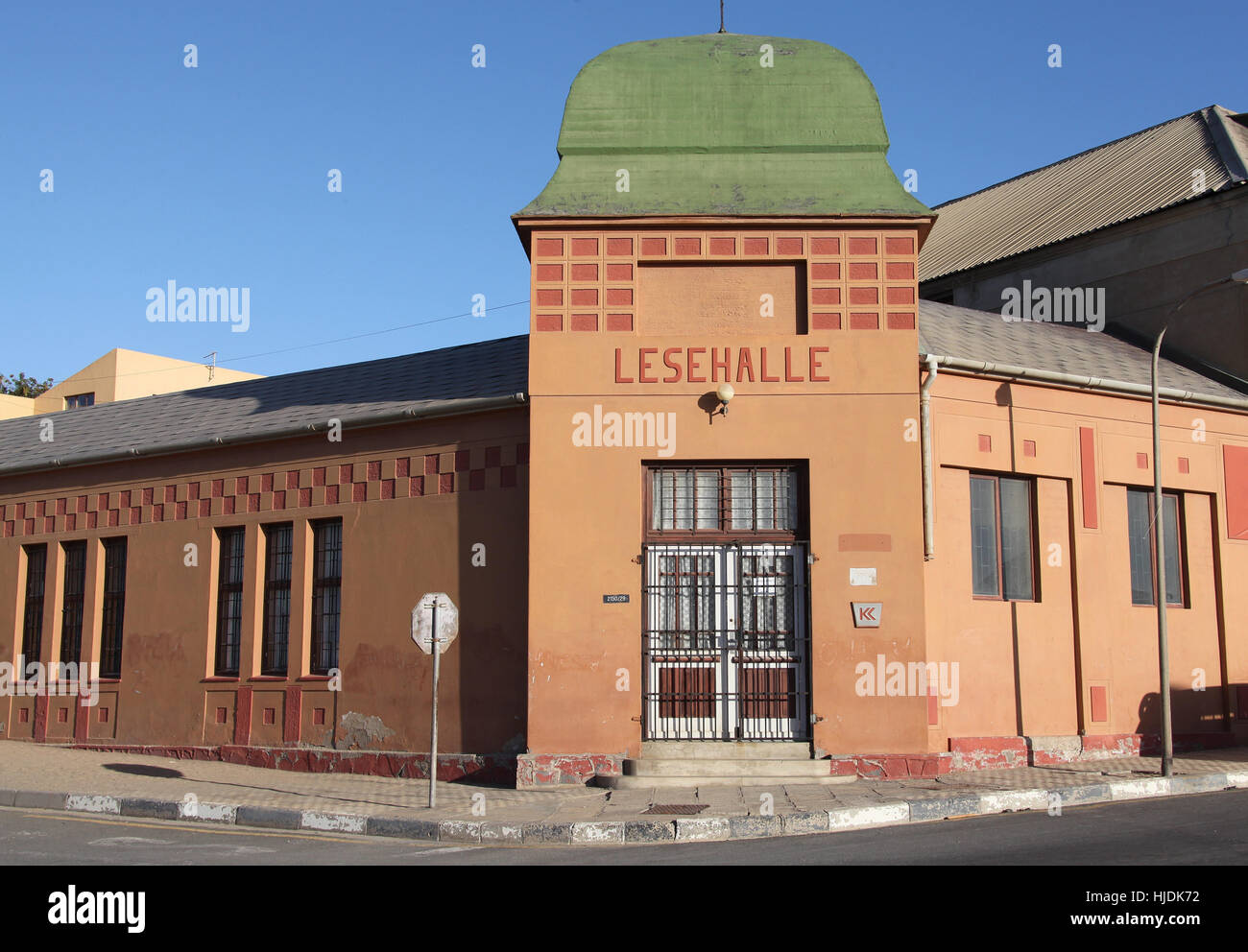 Historic art nouveau library building at Luderitz in Namibia Stock Photo Alamy