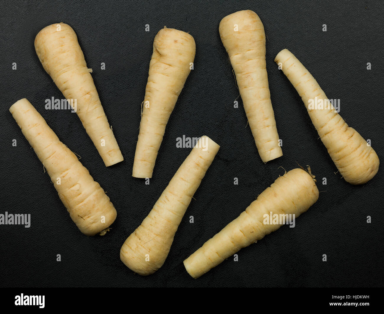 Fresh Uncooked Parsnips Cooking Ingredients Stock Photo
