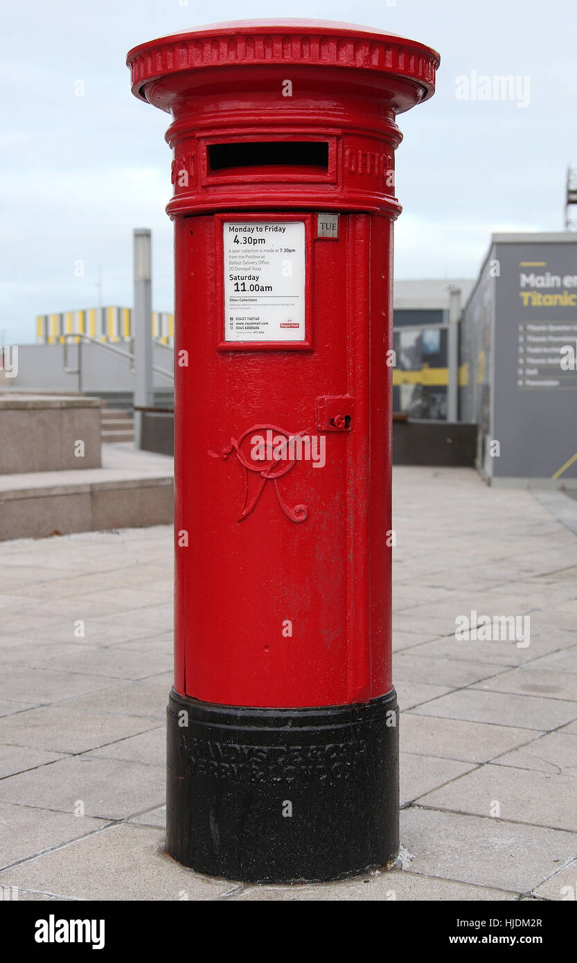 Victorian Pillar Box in Belfast Stock Photo Alamy