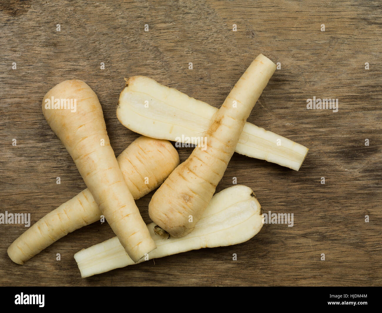 Fresh Uncooked Parsnips Cooking Ingredients Stock Photo