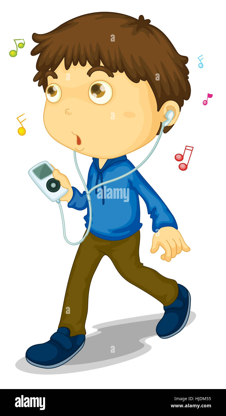 walk, go, going, walking, listen, object, music, sound, isolated, male  Stock Photo - Alamy