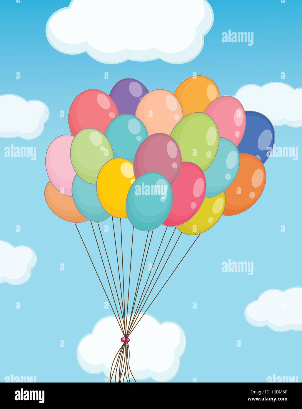 colour, graphic, illustration, float, balloon, rainbow, string, drawing,  photo Stock Photo - Alamy