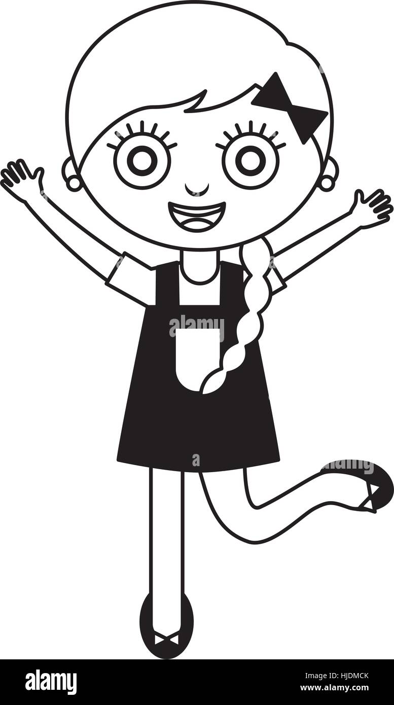 cute little girl character Stock Vector Image & Art - Alamy