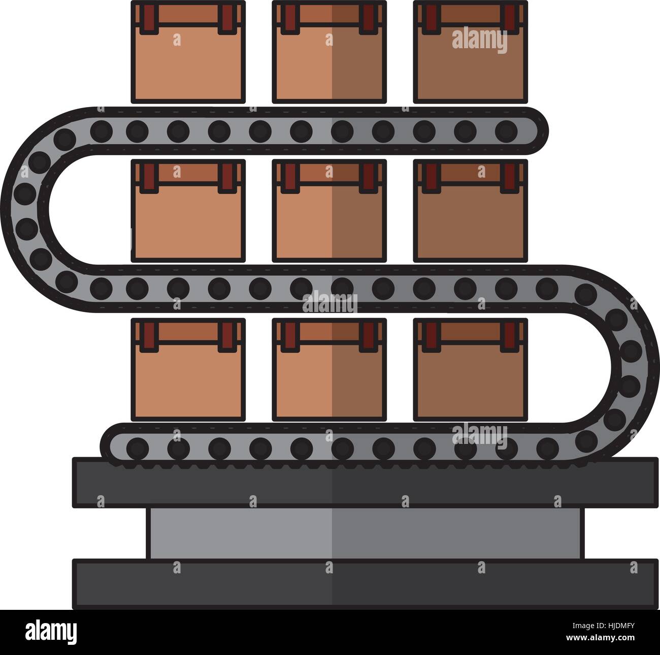 Automated conveyer belt Stock Vector Images - Alamy