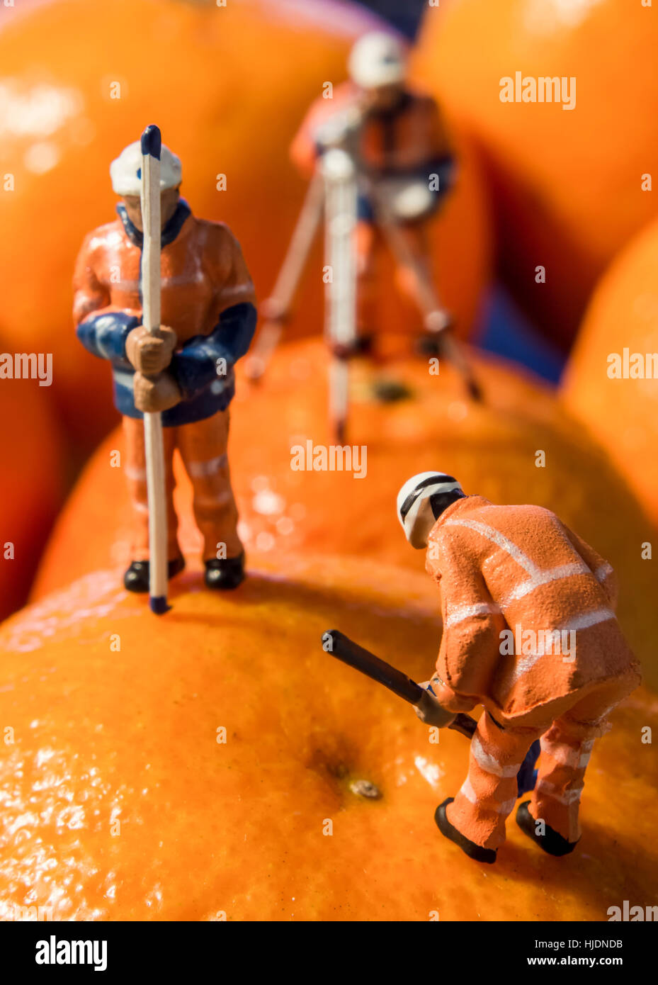 Miniature figures and everyday items Stock Photo Alamy