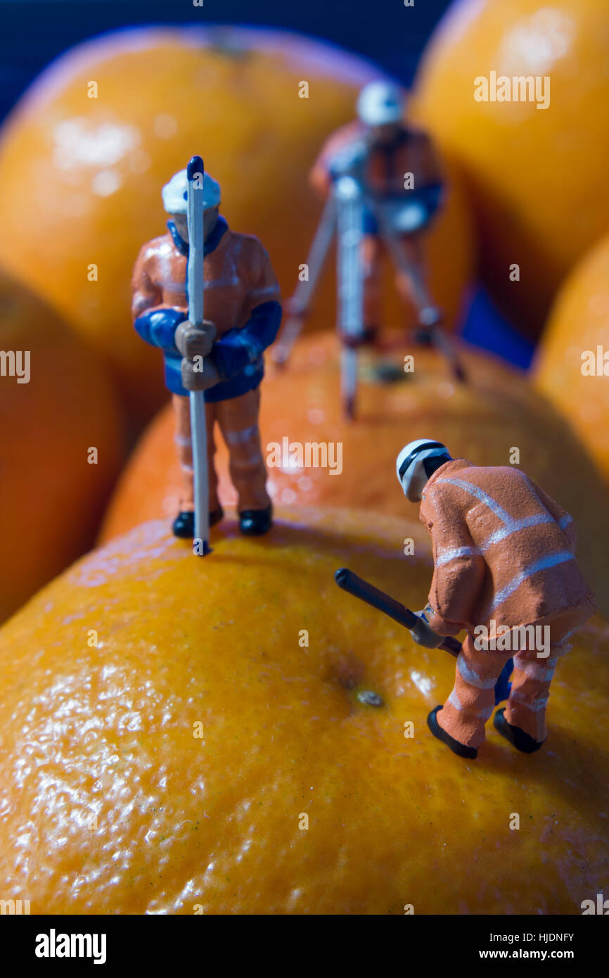 Miniature figures and everyday items Stock Photo Alamy