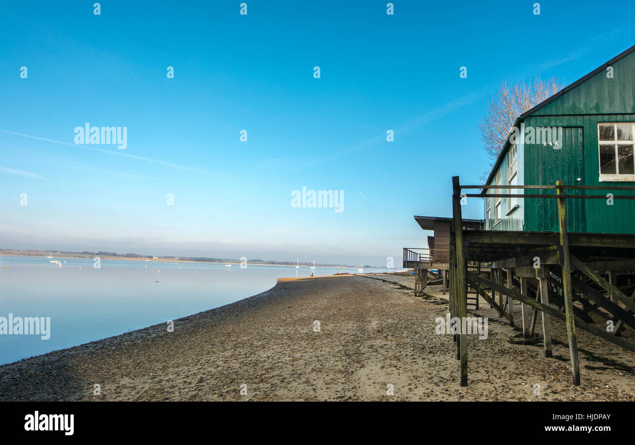 Beach house river stour estuary wrabness hires stock photography and