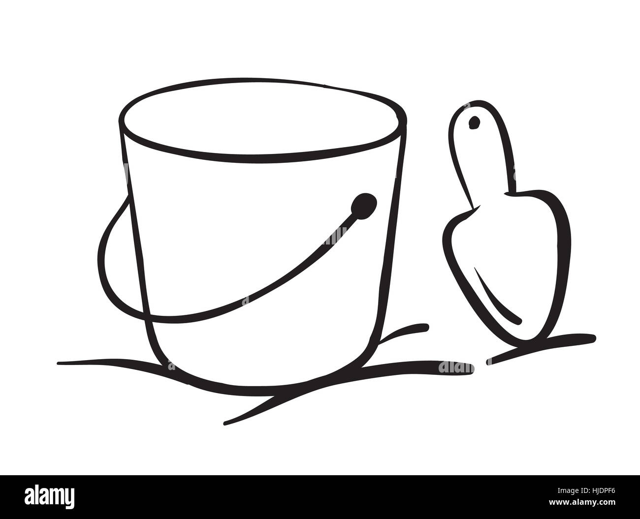 illustration of beach toys on a white background Stock Photo Alamy