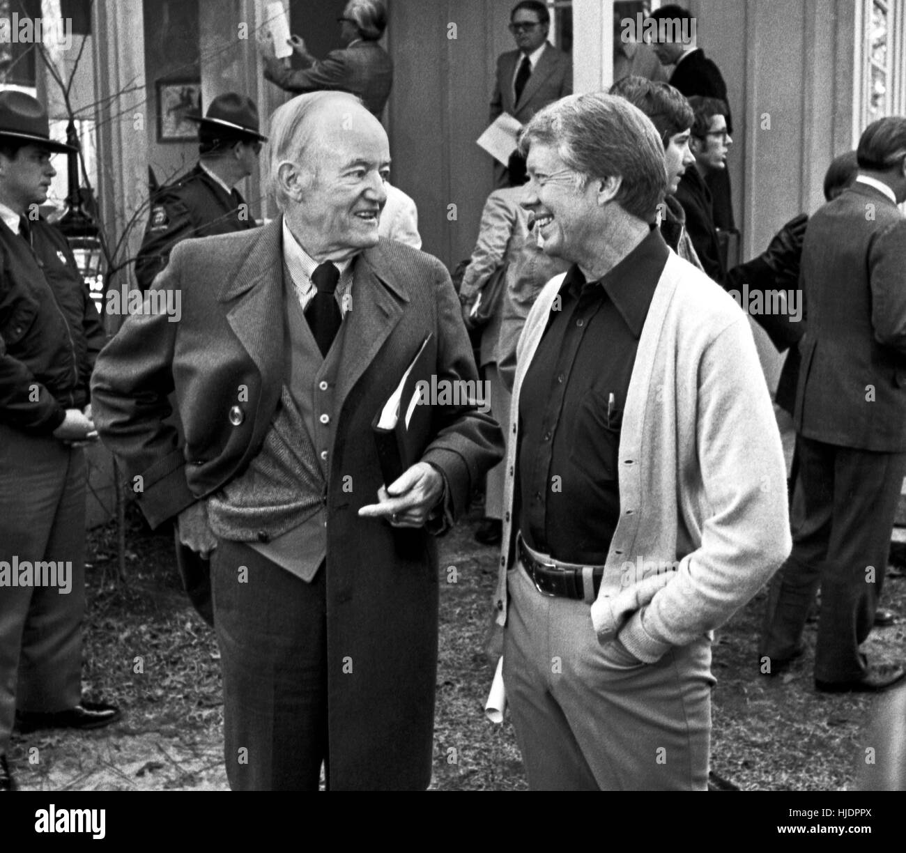 President elect Jimmy Carter talks with former Vice President Hubert President elect Jimmy Carter talks with former Vice President Hubert