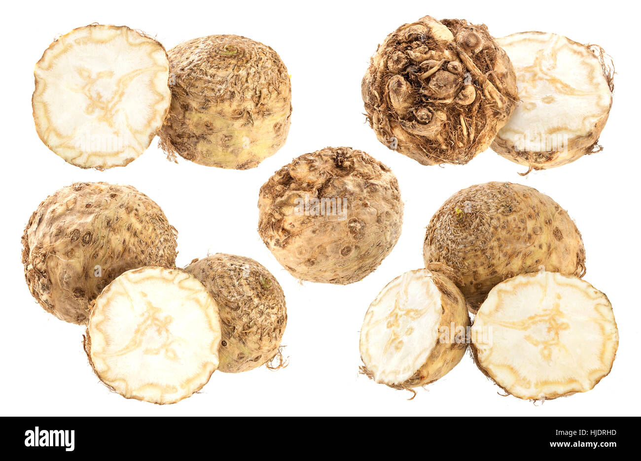 Celery root isolated on a white background Stock Photo