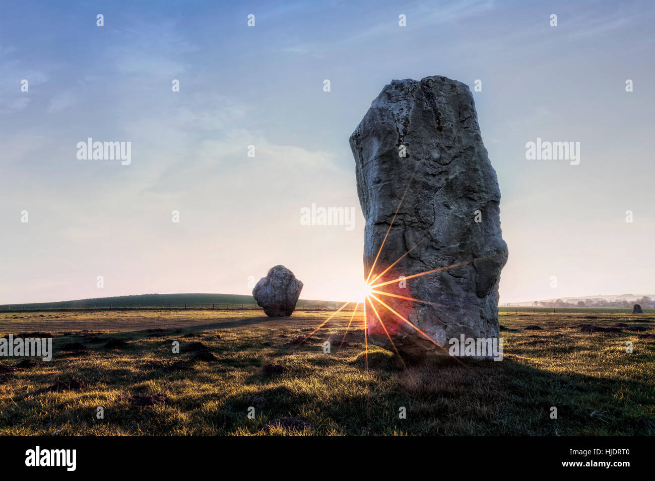 Avebury Rings, stone circle, Wiltshire, England, UK Stock Photo