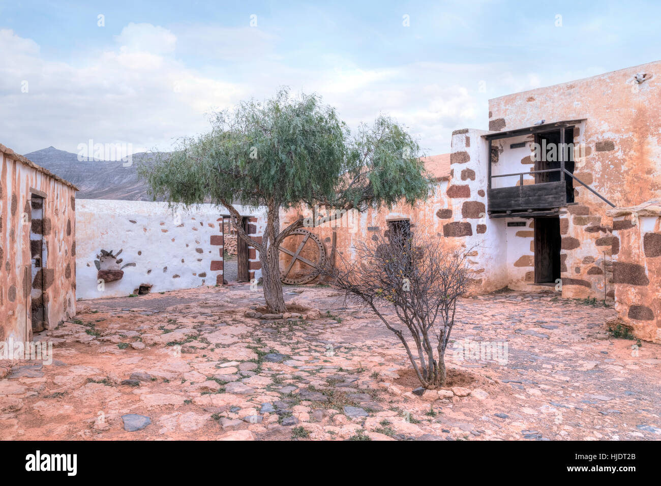 traditional farmhouse in Tefia, Fuerteventura, Canary Islands, Spain Stock Photo
