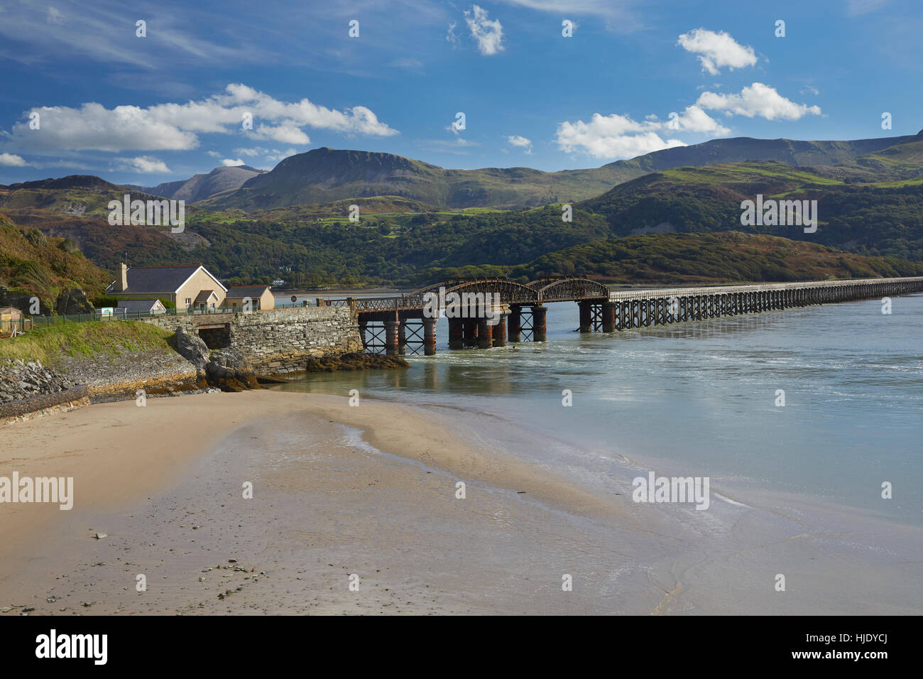 Barmouth Bridge Barmouth Gwynedd Wales UK Stock Photo Alamy