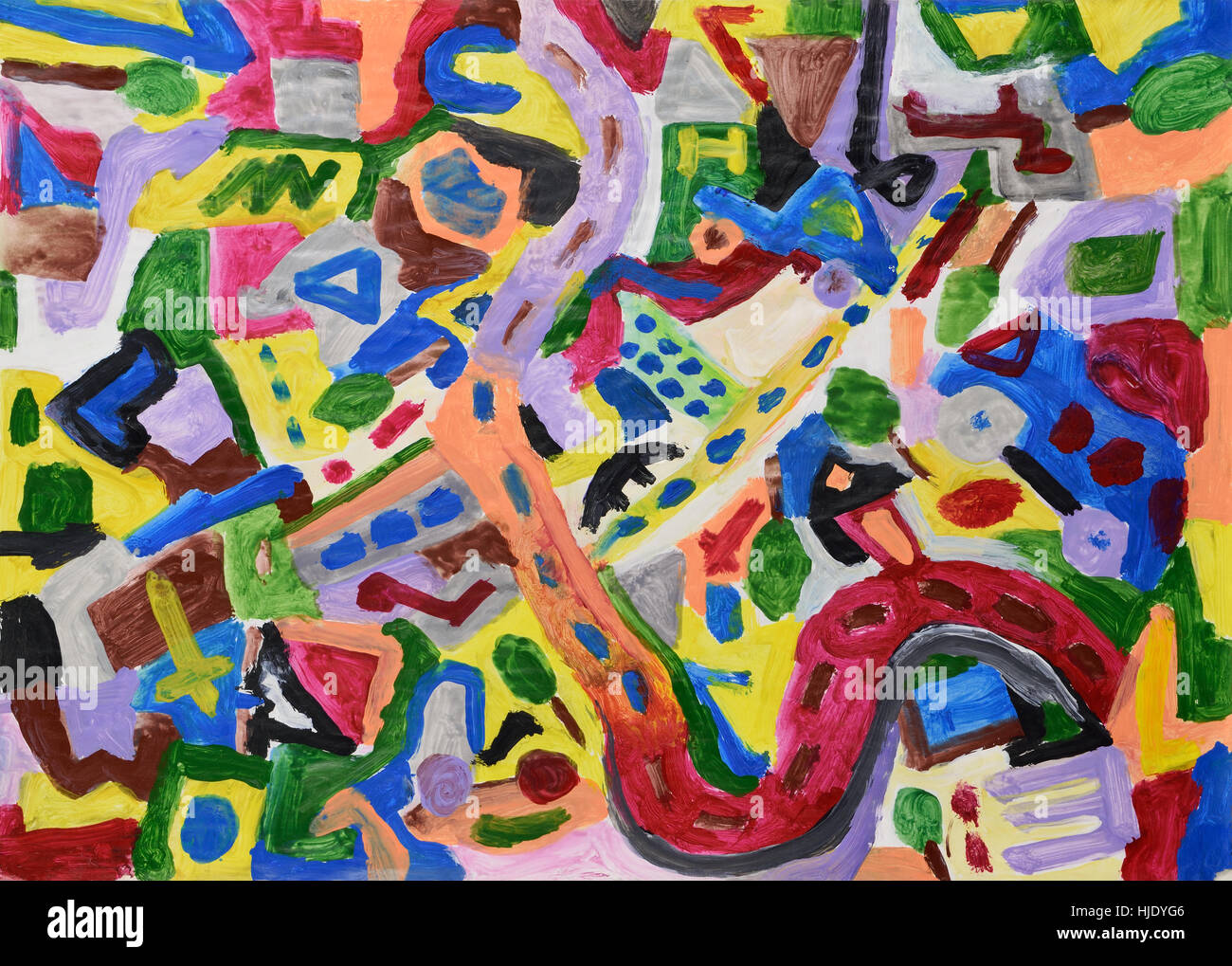 Abstract colorful hand painted background Stock Photo - Alamy